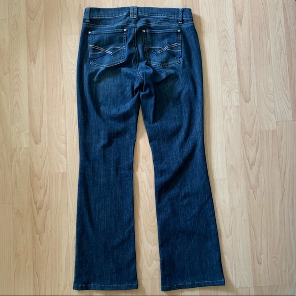 WHBM Blue Jeweled Boot Cut Jeans - Picture 5 of 7